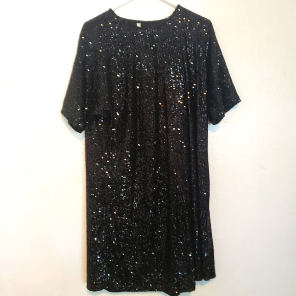 NWT Black Sequin Dress - Picture 1 of 7